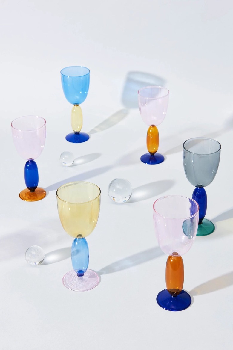 colorful wine glasses