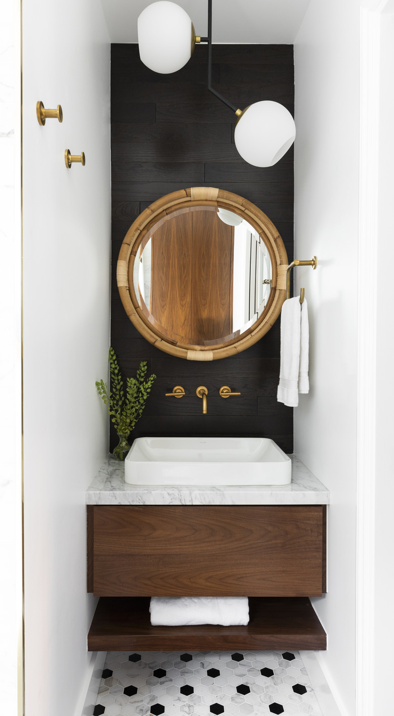 powder room dark paint ideas