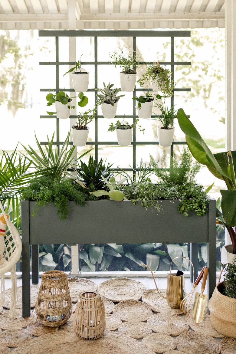 diy outdoor furniture plant wall