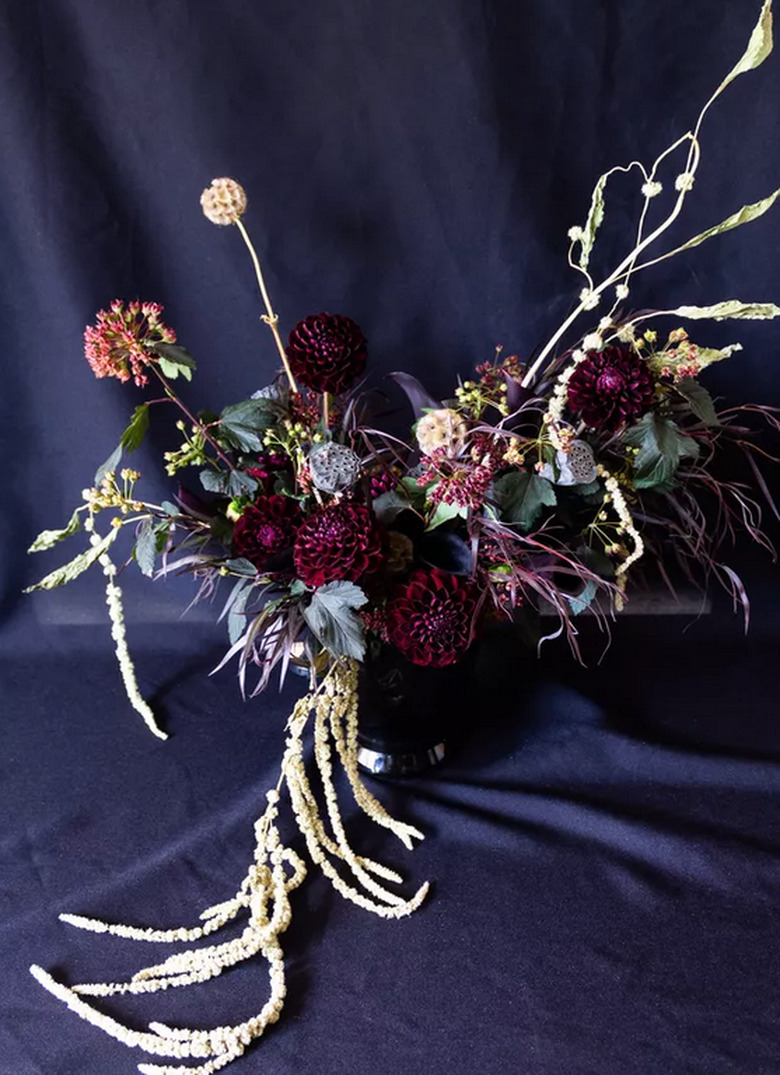 Gothic-style floral arrangement