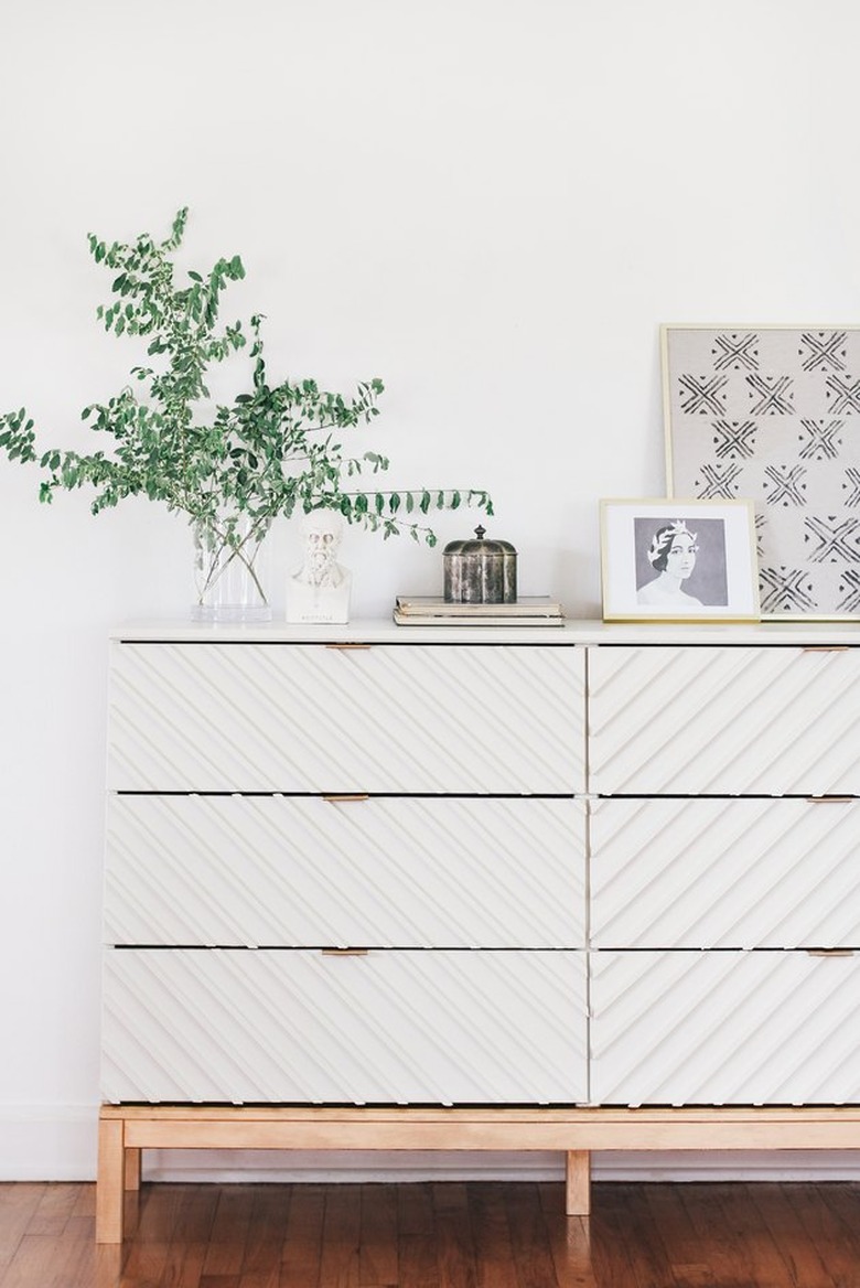 Turn IKEA decor into a chevron dresser