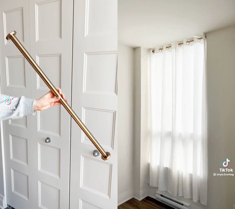 renter curtain hack curtain tension rod