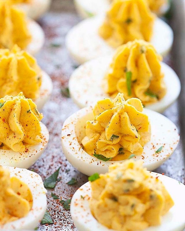 Rasa Malaysia Sriracha Deviled Eggs