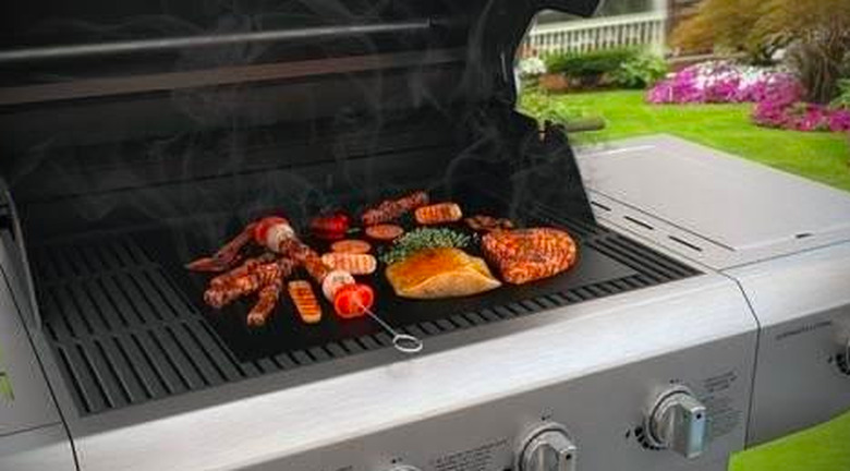 Barbecuing in the backyard.