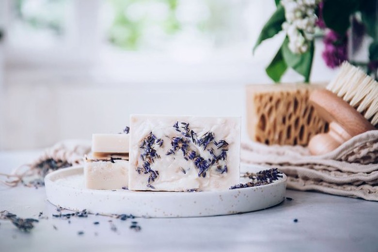 DIY goat's milk soap with lavender