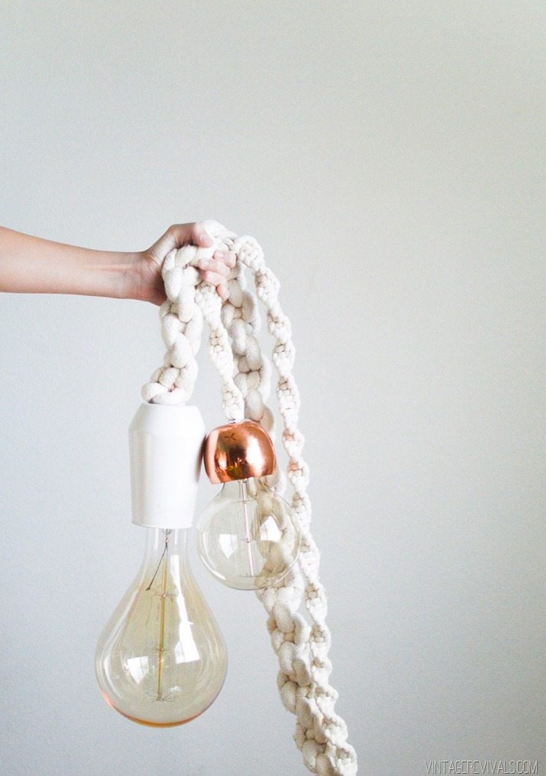 macrame rope light