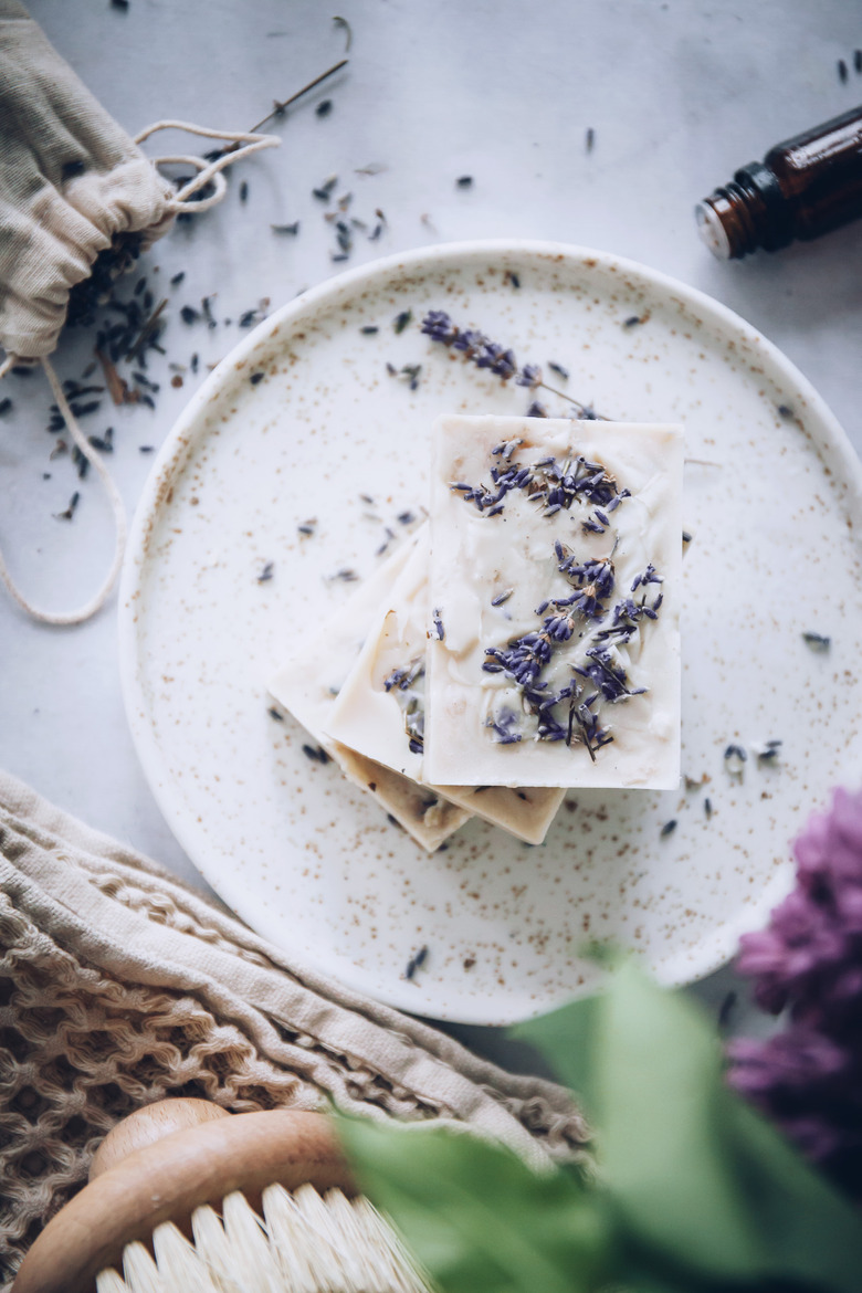 Goat's milk soap featuring lavender