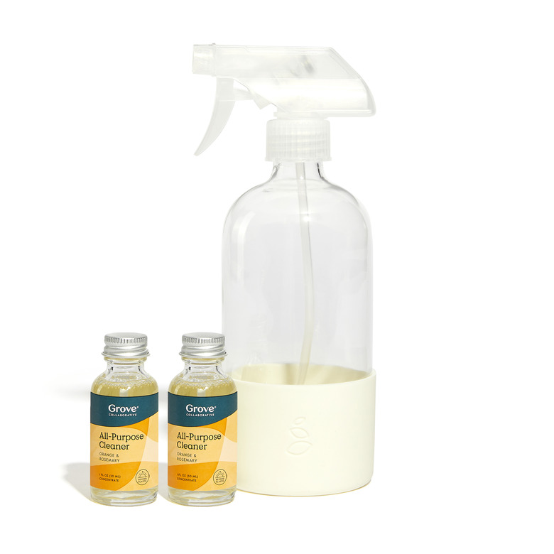 Grove Co. All Purpose Cleaner Concentrate + Glass Spray Bottle with Silicone Sleeve