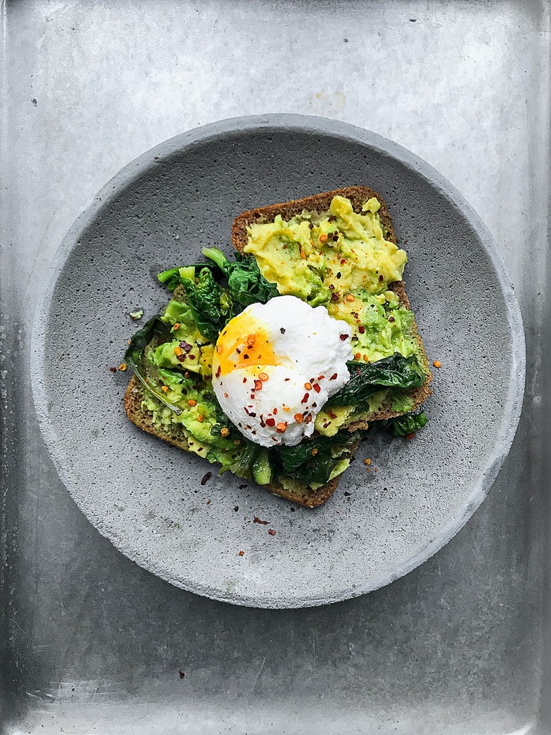 Avocado toast with eggs