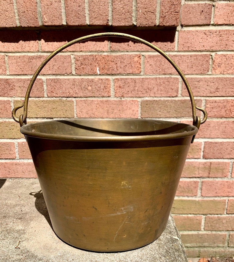 Antique American Brass Kettle, $65