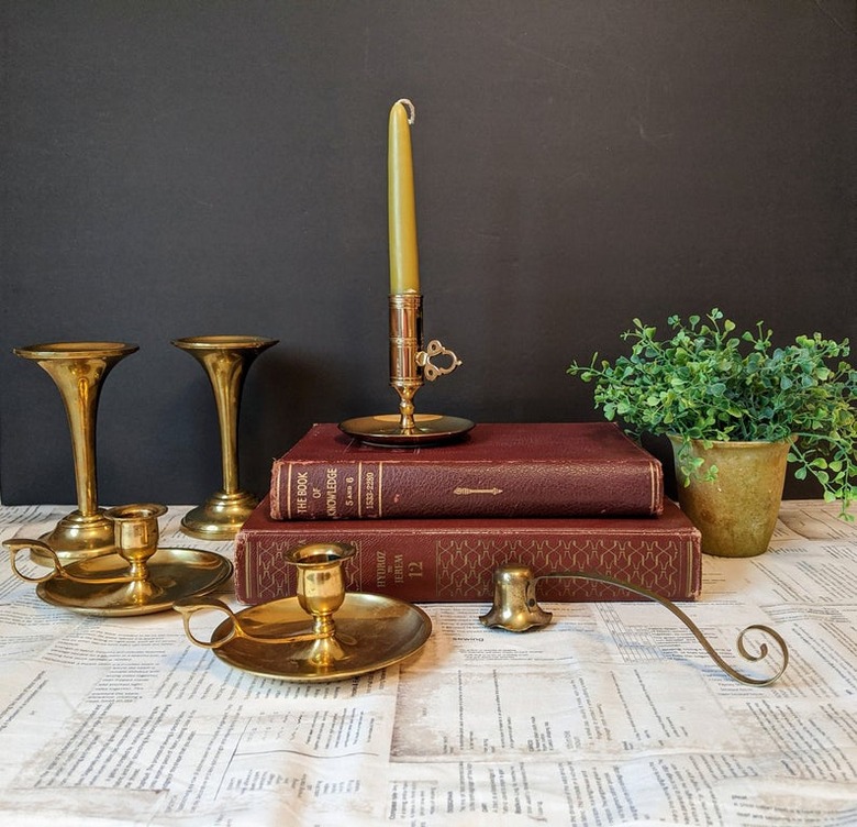 Vintage Brass Candle Stick Lot (5 holders), $72