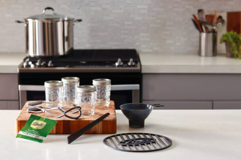 Stove with pot and canning kit