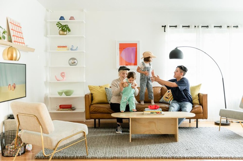 minimal Scandinavian family room ideas