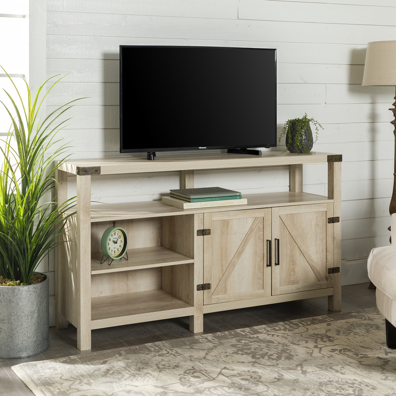 Manor Park Modern Farmhouse Oak TV Stand, $239