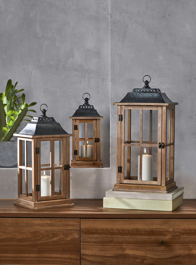 Better Homes And Gardens Wood Candle Holder Lantern (Medium), $14.88