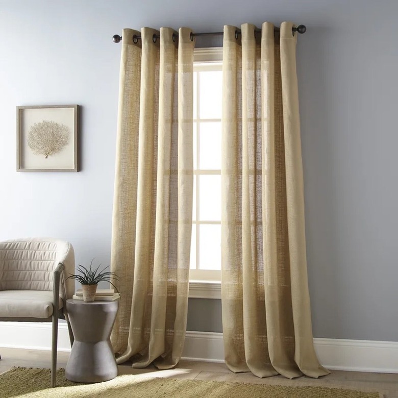 Burlap curtains