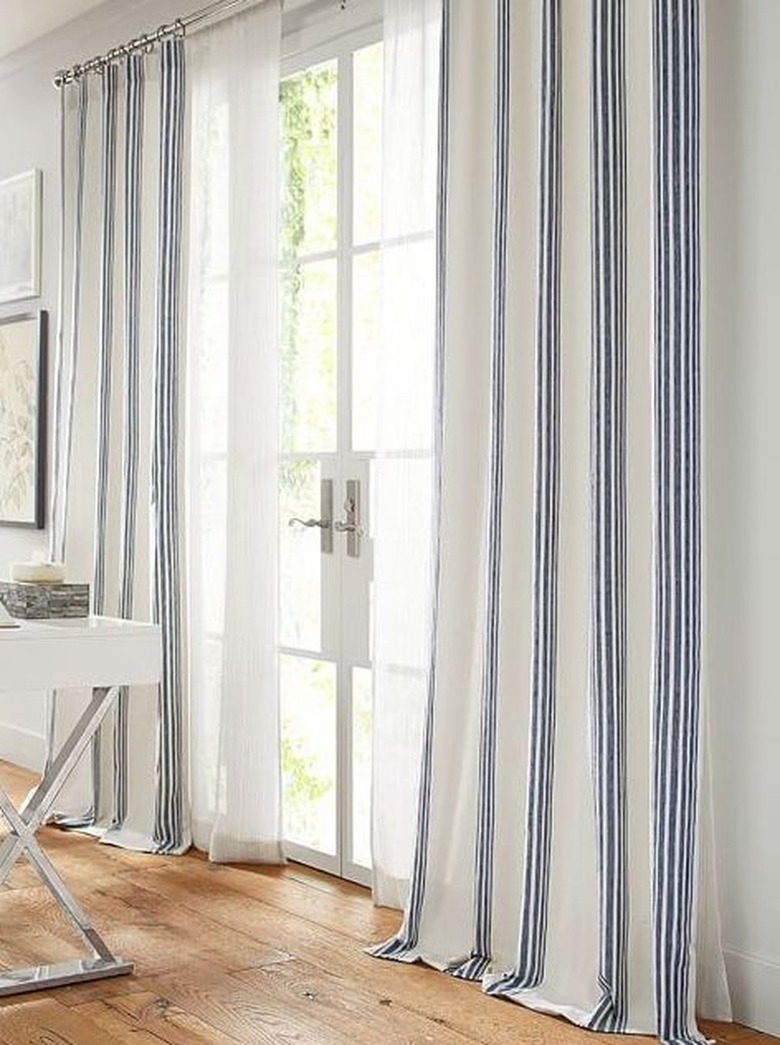 Striped curtains