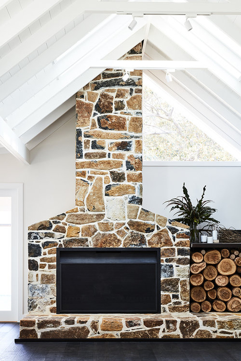 farmhouse fireplace