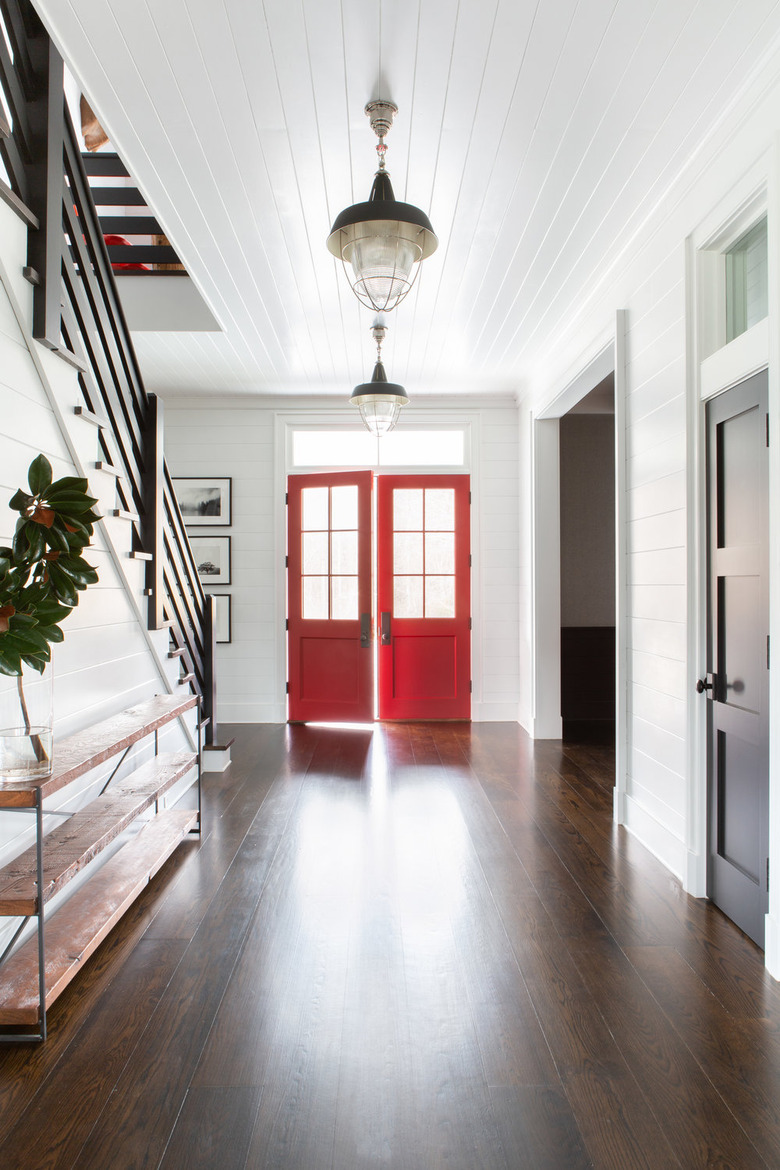 farmhouse hallway lighting entryway