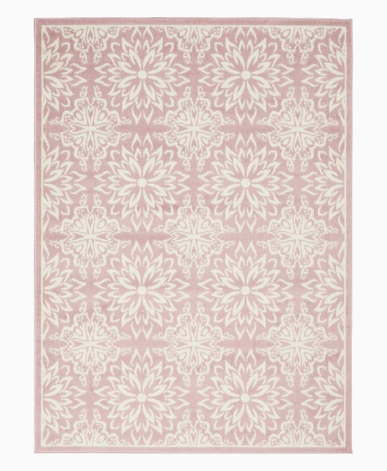 Pink Abstract Cottage Rug