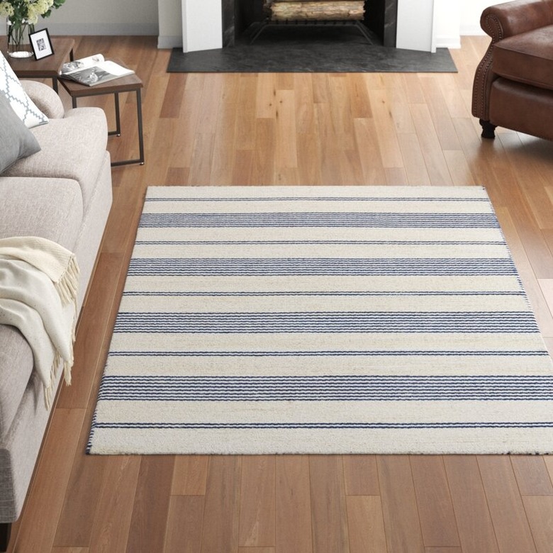 soft striped rug