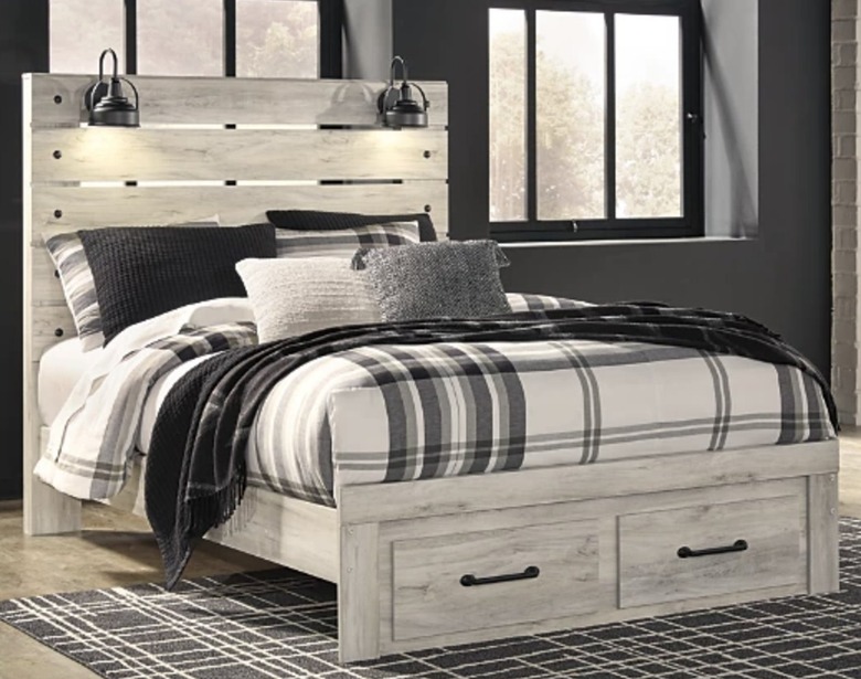 Cambeck Queen Panel Bed with 2 Storage Drawers, $602.99