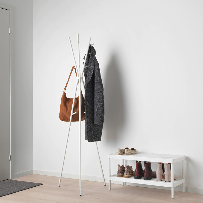 coat on coat rack