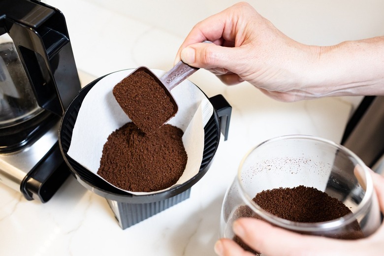 making coffee with drip coffeemaker