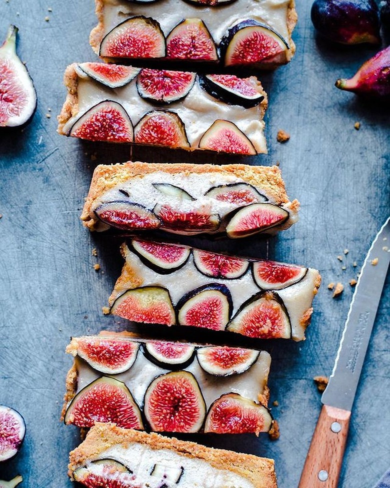 Rainbow Plant Life Vegan Fig Tart With Coconut-Cashew Cream