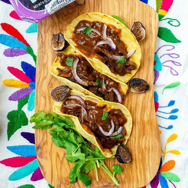 Dora's Table Fig Mole Mushroom Tacos