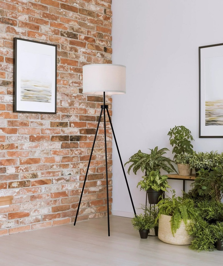 tripod lamp with black base