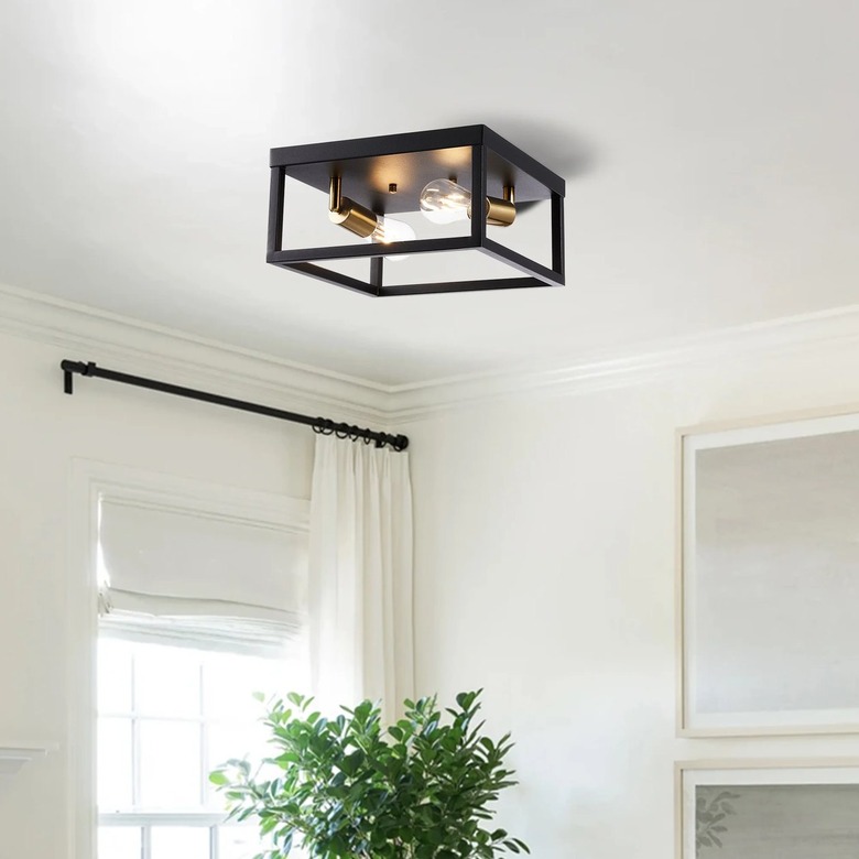 Square frame flush mount light.