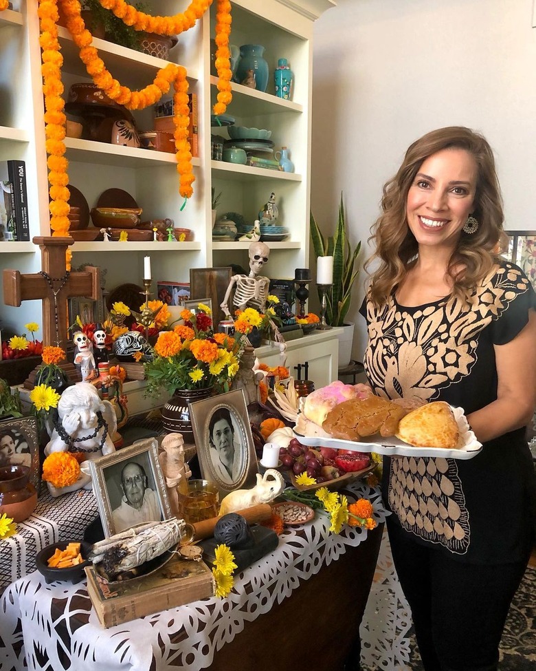 Yvette Marquez of muy bueno cookbook celebrating dia de los muertos