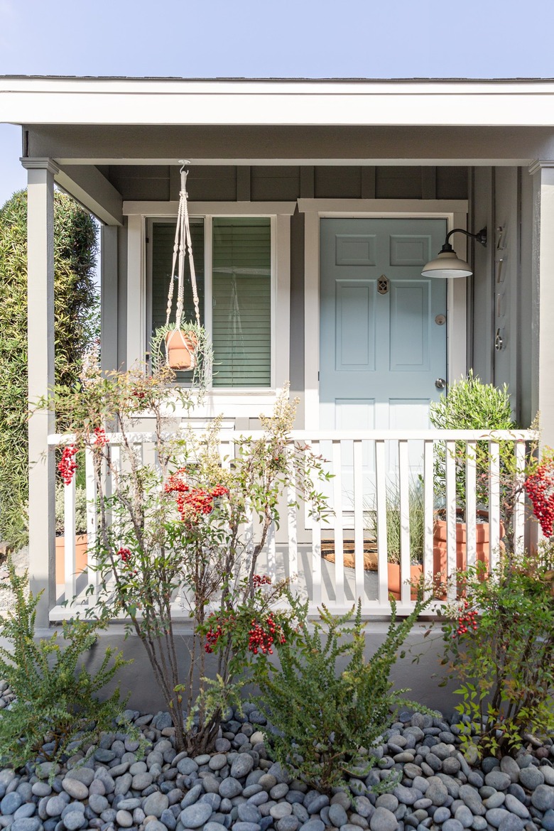 modern, welcoming front porch