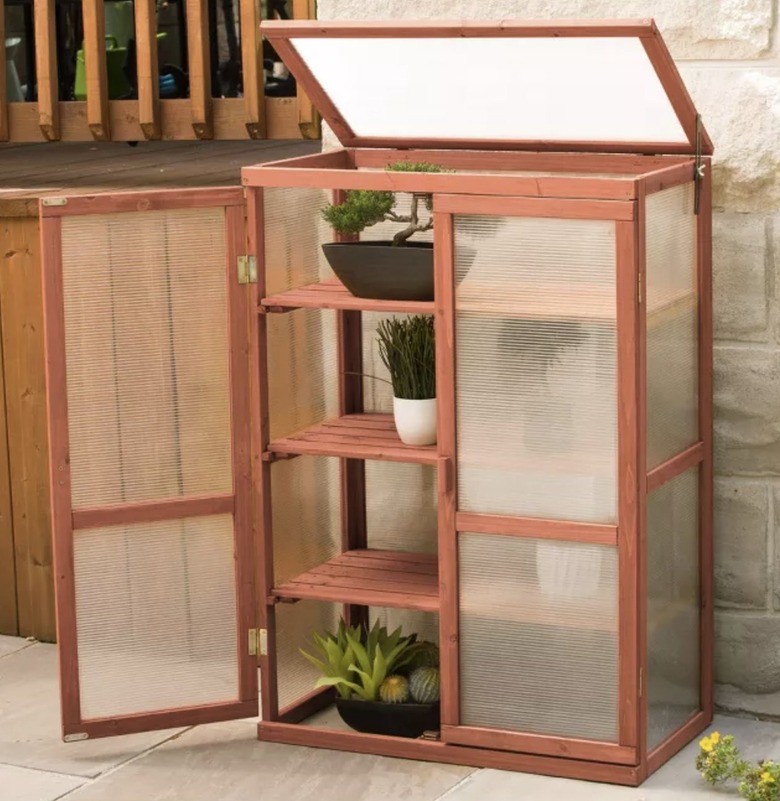 Wood Mini Greenhouse, $183.99