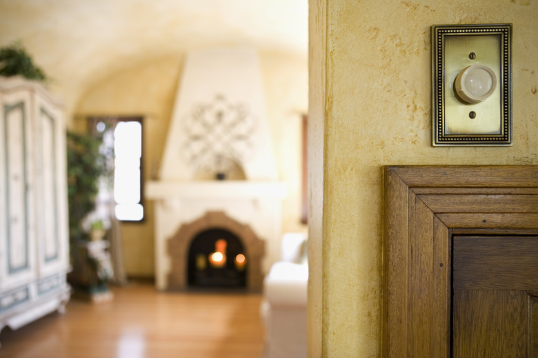 Detail of dimmer switch with soft focused background