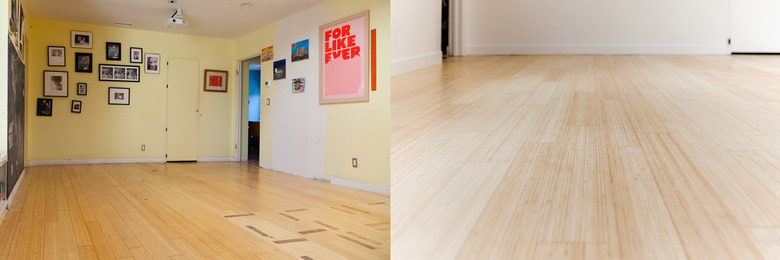 Before-and-after shot of the playroom