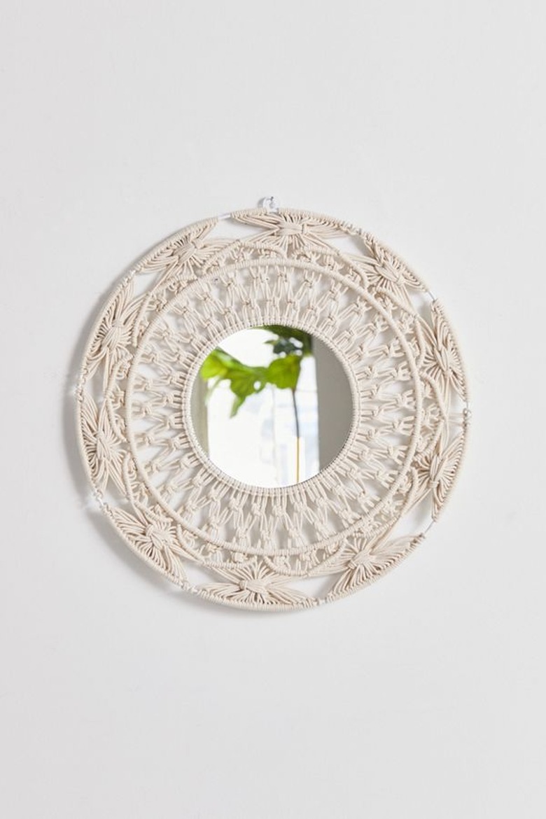 mirror with macrame frame