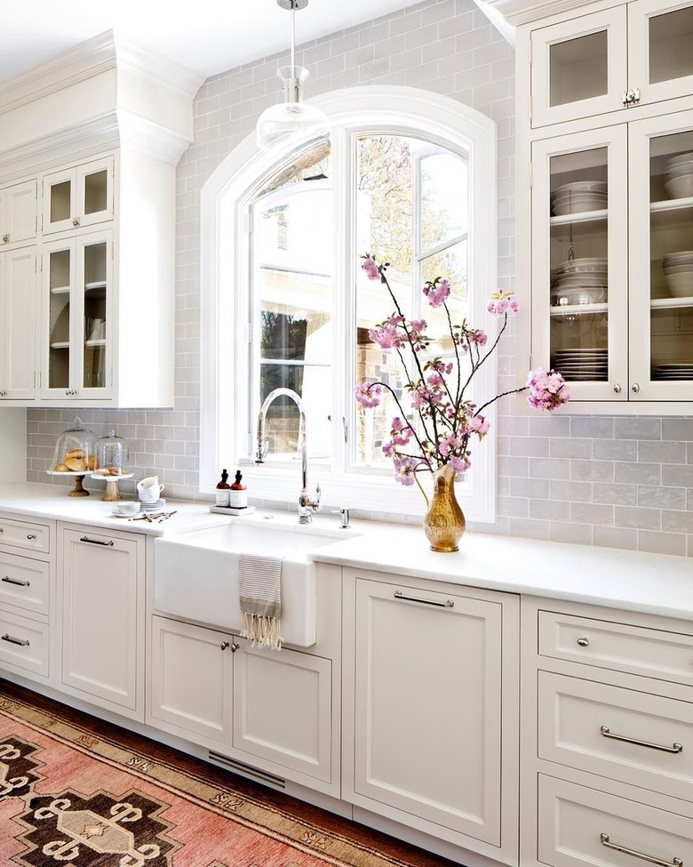 traditional gray and white kitchen