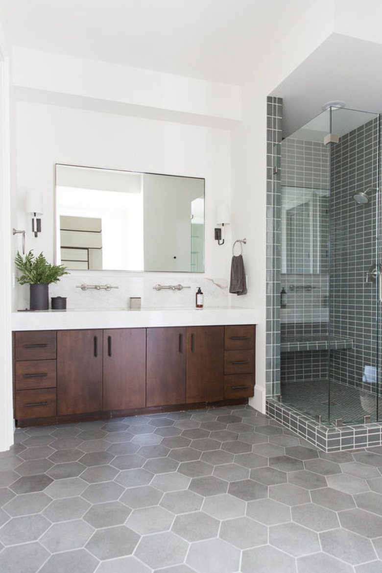 gray shower tile ideas studio mcgee