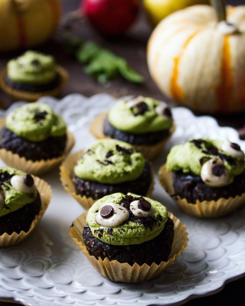 Sweet Potato Soul Halloween Raw Chocolate Matcha Cupcakes