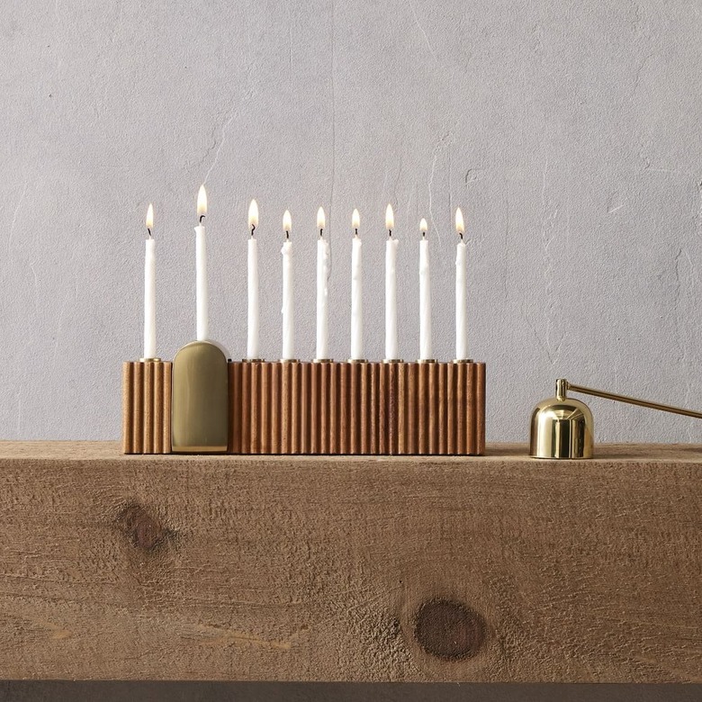 midcentury modern menorah