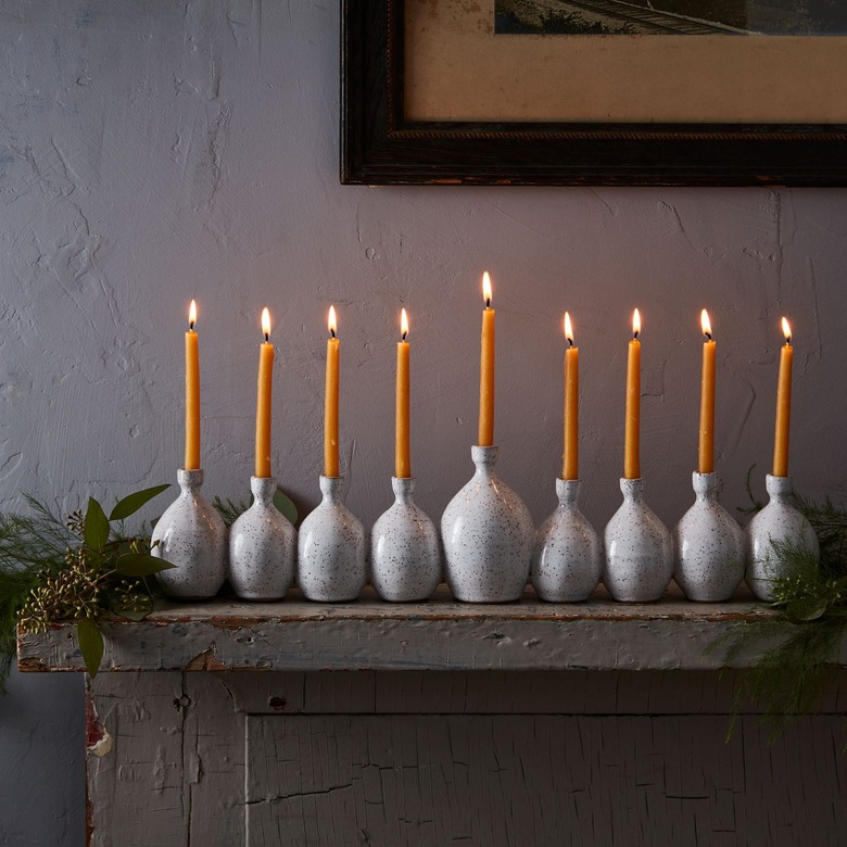 ceramic menorah