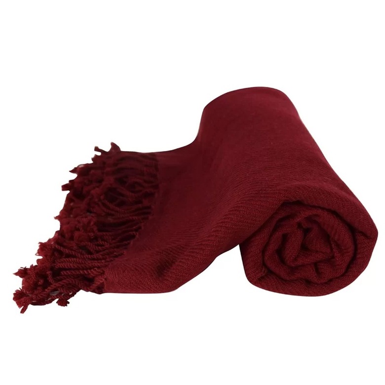 red cashmere blanket