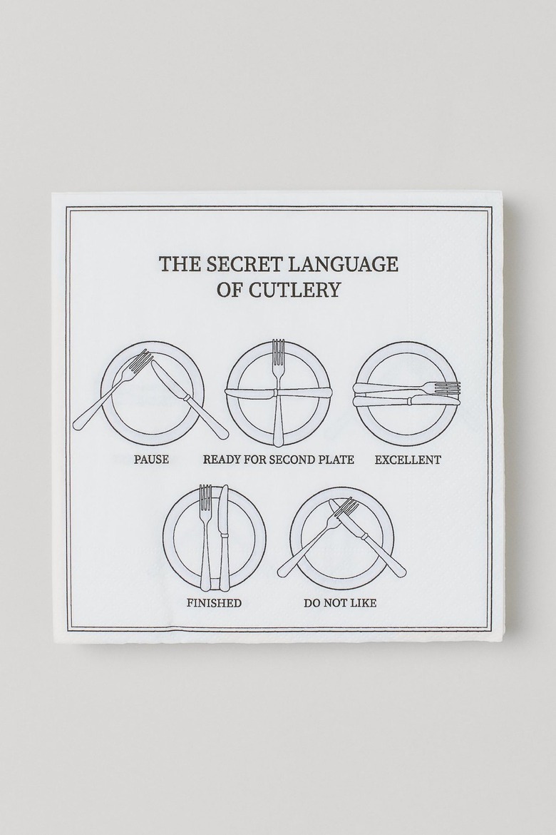 h&m home The Secret Language of Cutlery napkins