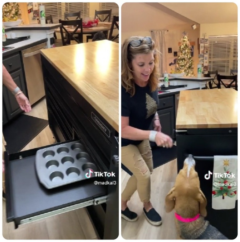 How to use a workbench tool chest as a kitchen island