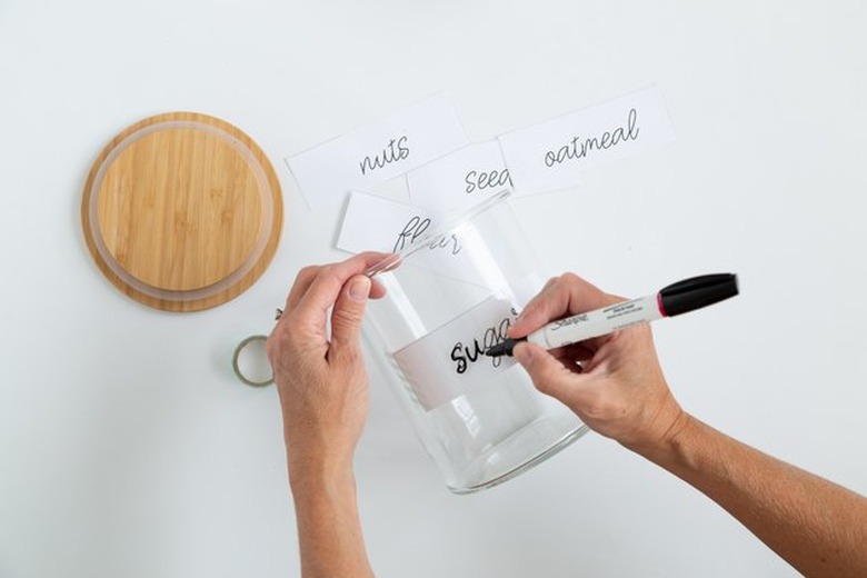 Make glass labels for your pantry or bathroom org projects.