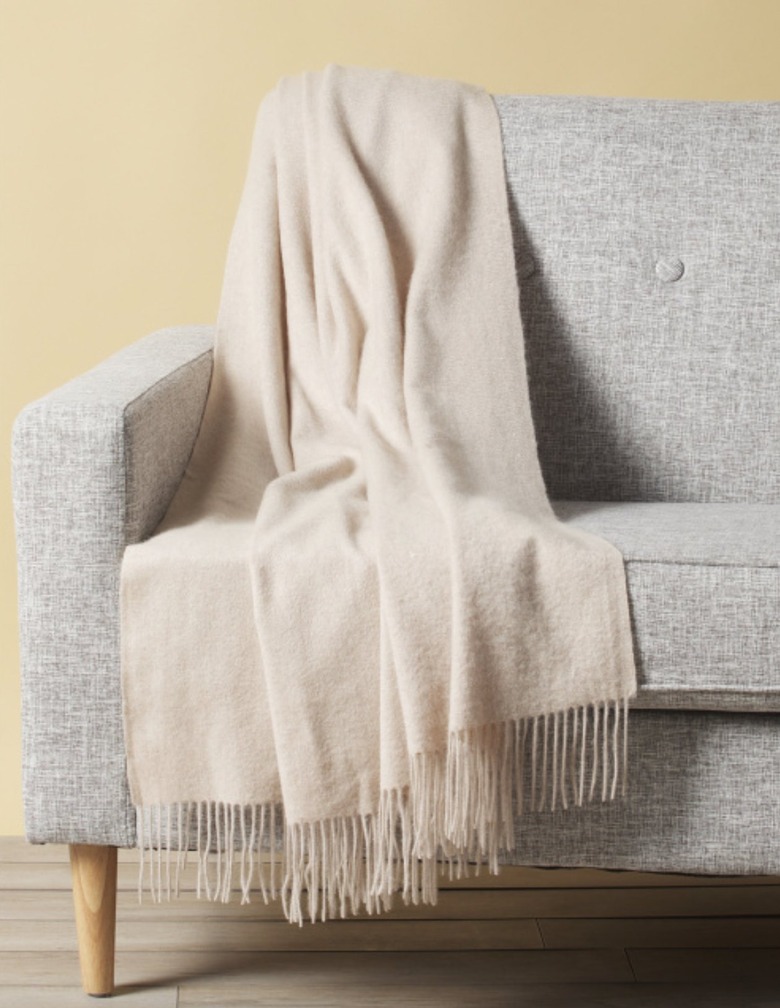 tan cashmere throw