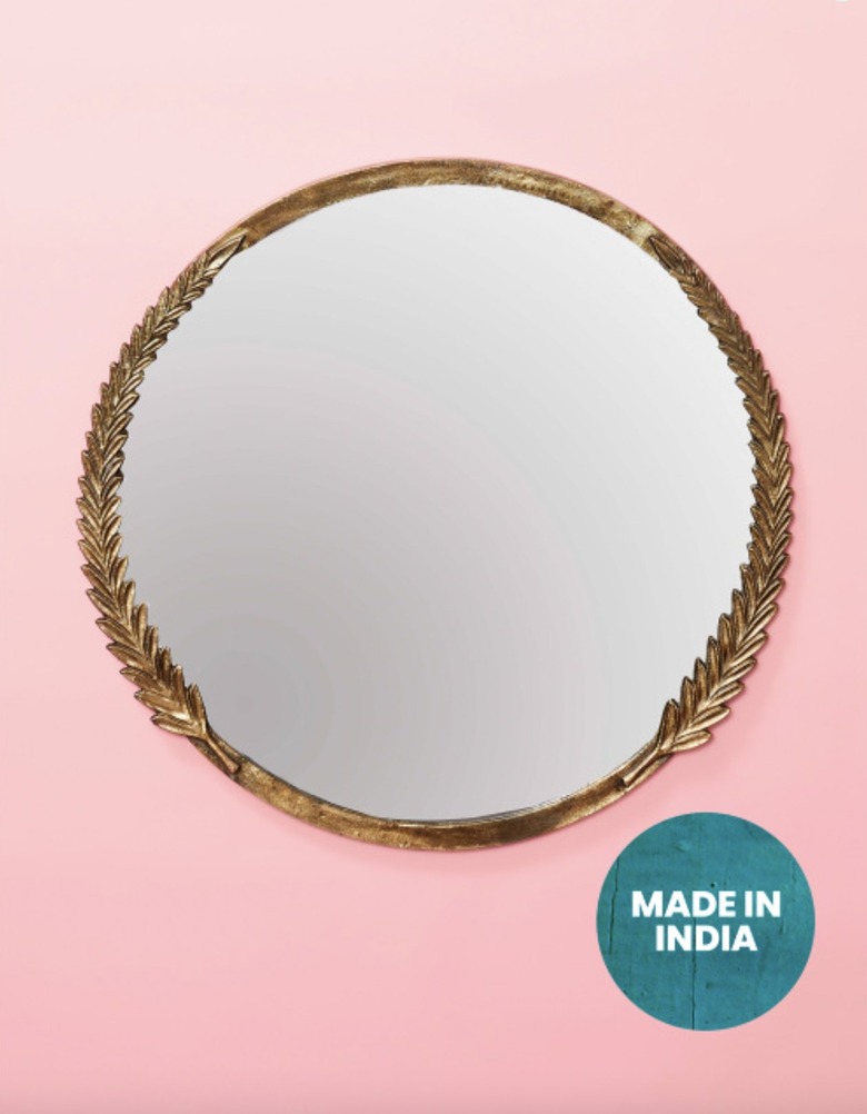 round decorated mirror