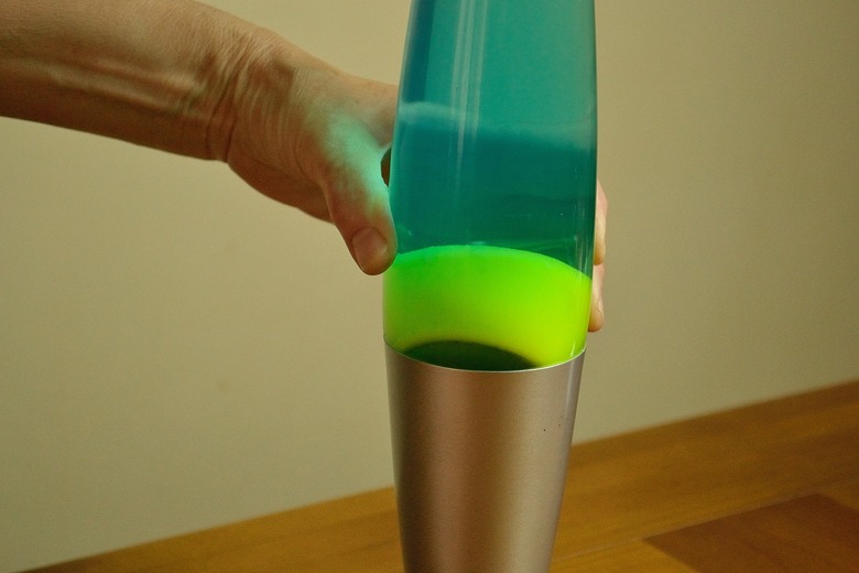 Checking a lava lamp.